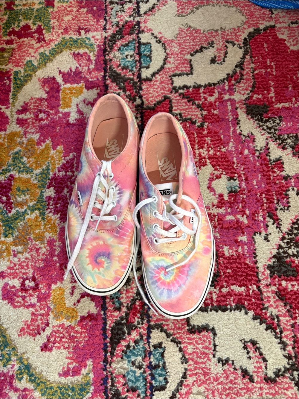 Vans Pink Tie-Dye Low Top Sneakers